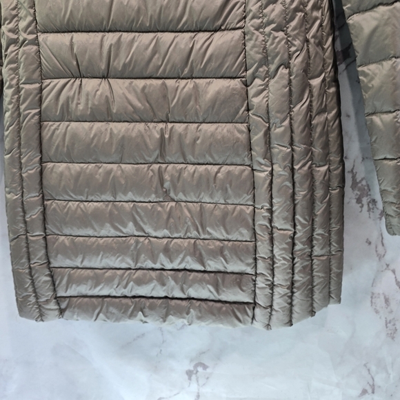 Aventura Down Puffer Jacket Womens XS Brown Parka Coat Hood Long FP Packable - Picture 9 of 15